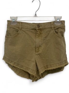 Young Fabulous and Broke High-Rise Frayed Hems Tan Shorts